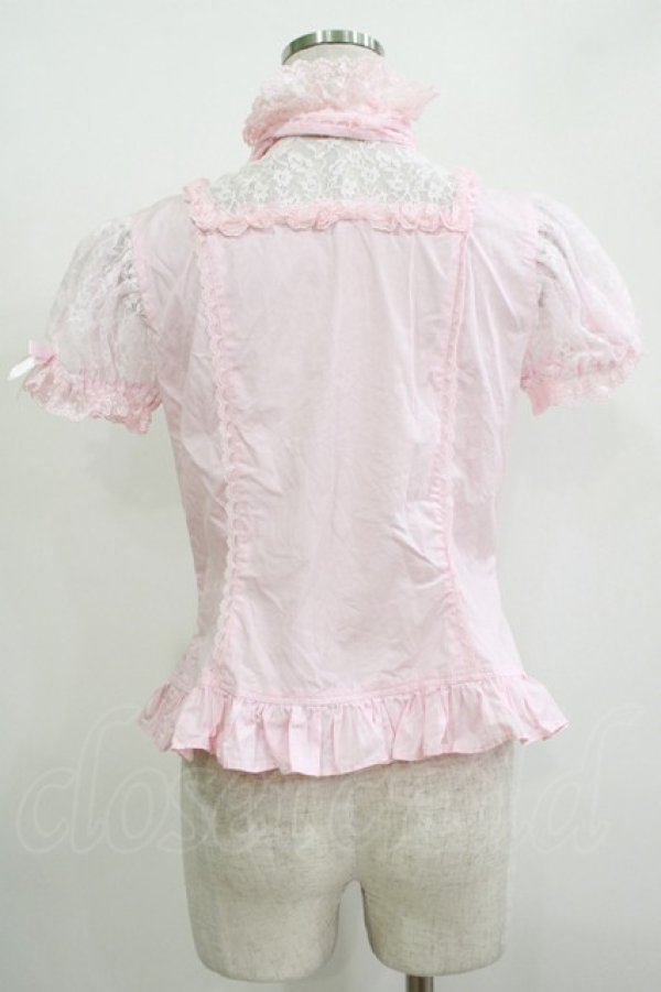画像3: Angelic Pretty / ロマンティック立ち襟ボウタイブラウス Free ピンク H-25-11-01-054-AP-BL-NS-ZH (3)