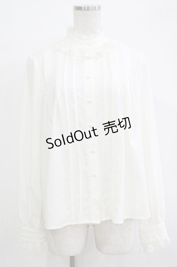 画像1: Cha Cha(海外ロリータブランド) / スタンドカラーブラウス M オフ H-25-11-01-055-PU-BL-NS-ZH (1)