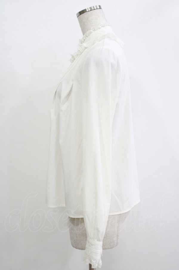 画像2: Cha Cha(海外ロリータブランド) / スタンドカラーブラウス M オフ H-25-11-01-055-PU-BL-NS-ZH (2)