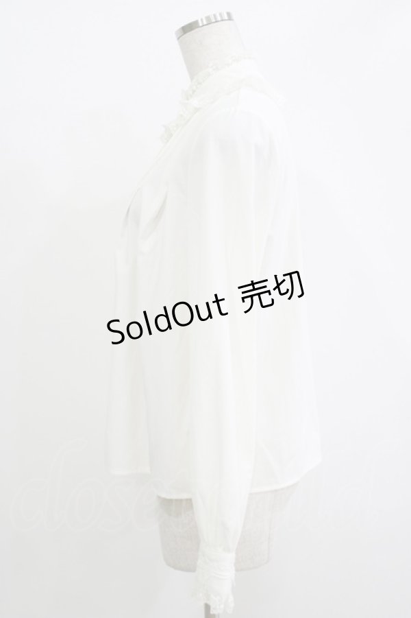 画像2: Cha Cha(海外ロリータブランド) / スタンドカラーブラウス M オフ H-25-11-01-055-PU-BL-NS-ZH (2)