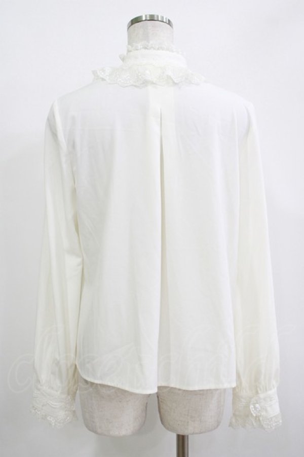 画像3: Cha Cha(海外ロリータブランド) / スタンドカラーブラウス M オフ H-25-11-01-055-PU-BL-NS-ZH (3)