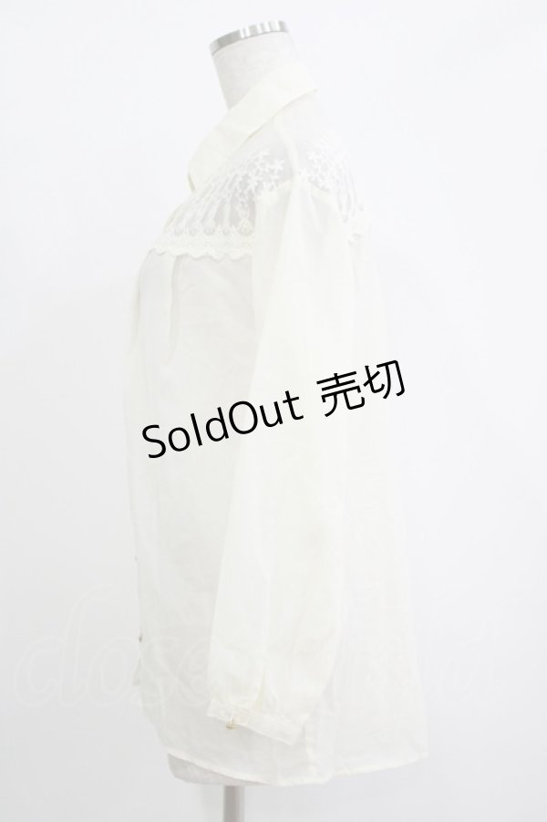 画像2: LIZ LISA / レース切替ブラウス Free 生成り H-25-11-01-057-LO-BL-NS-ZH (2)