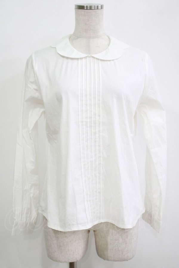 画像1: an another angelus / スカラップ衿フロントピンタックシャツ Free OFFWHITE H-25-11-01-058-CA-BL-NS-ZH (1)