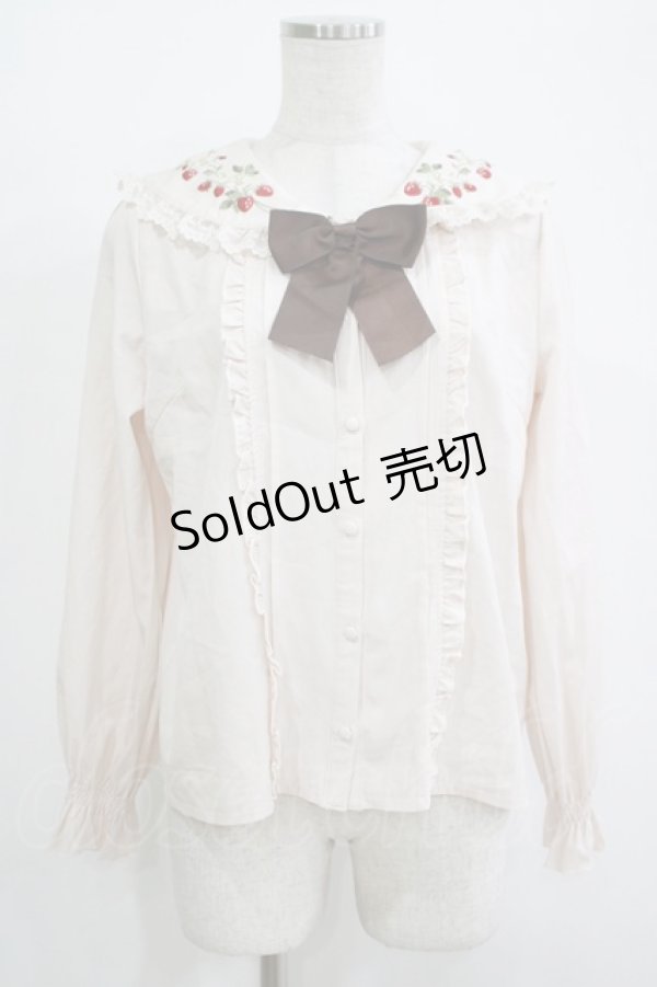 画像1: axes femme kawaii / ストロベリーフィールドブラウス M 生成り H-25-11-01-059-AX-BL-NS-ZH (1)