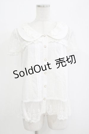 画像: LIZ LISA / ドットチュールブラウス Free オフ H-25-11-01-064-LO-BL-NS-ZH