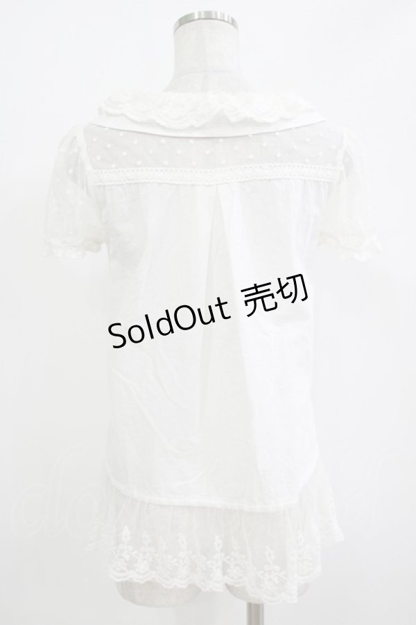 画像3: LIZ LISA / ドットチュールブラウス Free オフ H-25-11-01-064-LO-BL-NS-ZH (3)