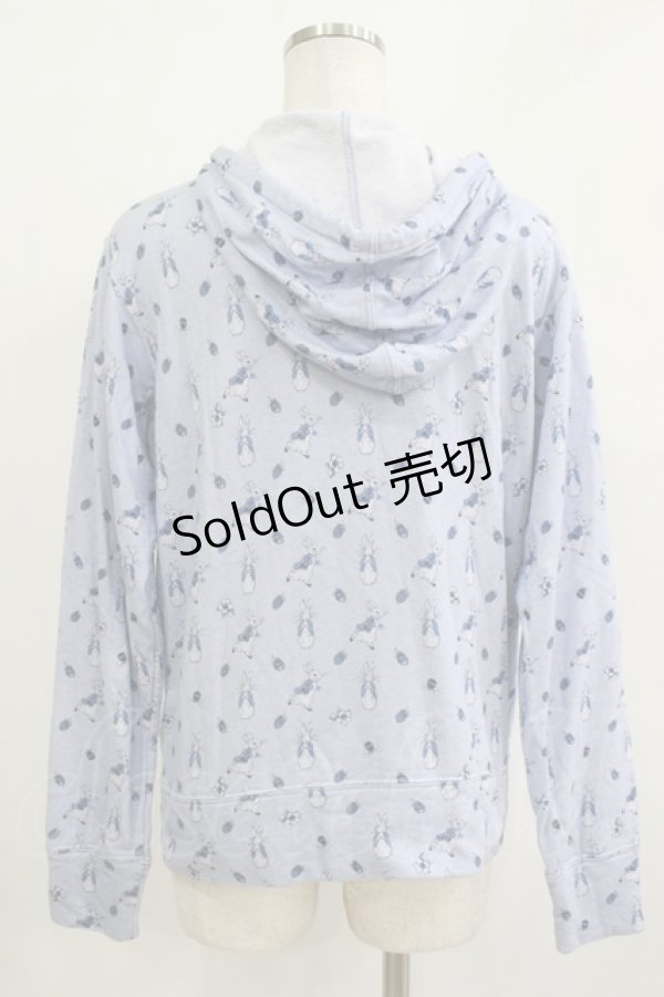 画像3: PINK HOUSE / モノトーンプリントピーターラビットパーカー 4（L） サックス H-25-11-01-066-LO-TO-NS-ZH (3)