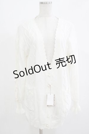 画像: Amavel / ハートケーブルニットロングカーディガン Free オフ H-25-11-01-067-CA-TO-NS-ZH