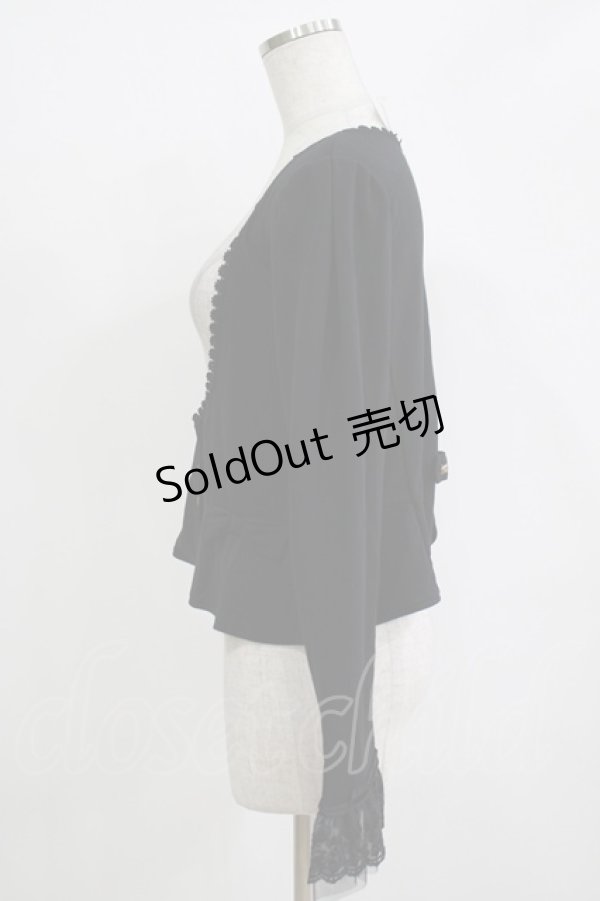 画像2: axes femme / ペプラムデザインボレロ M ブラック H-25-11-01-069-AX-TO-NS-ZH (2)