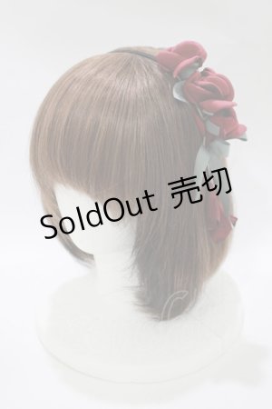 画像: axes femme / フラワーカチューシャ  ワイン H-25-11-01-071-AX-AC-NS-ZH