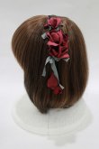 画像2: axes femme / フラワーカチューシャ  ワイン H-25-11-01-071-AX-AC-NS-ZH (2)