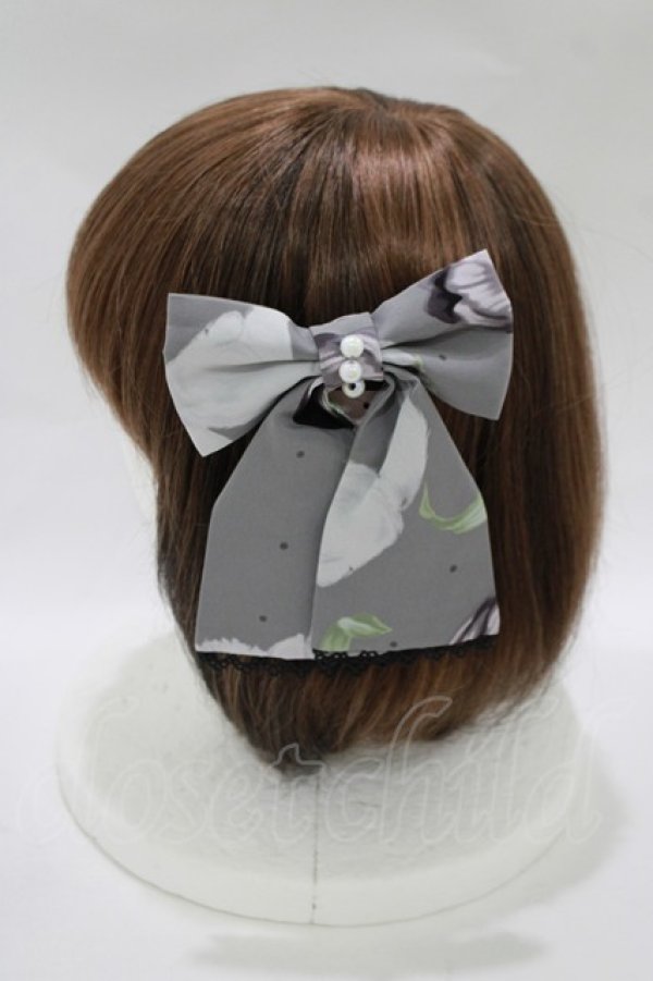 画像2: metamorphose / こねことチューリップリボンクリップ  グレー H-25-11-01-073-ME-AC-NS-ZH (2)