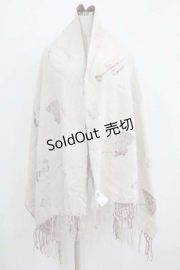 画像1: axes femme / チェック×フレンチ柄ストール  ピンク H-25-11-01-074-AX-ZA-NS-ZH (1)