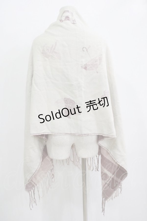 画像2: axes femme / チェック×フレンチ柄ストール  ピンク H-25-11-01-074-AX-ZA-NS-ZH (2)