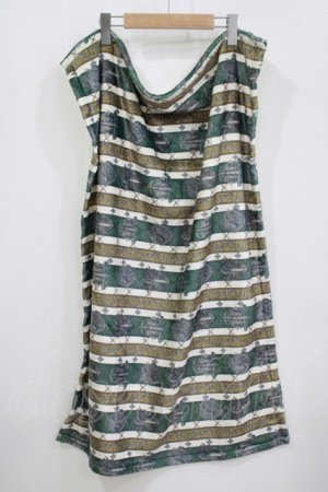 画像: ALICE and the PIRATES / St.Lily Wolf〜狼騎士と百合の誓い〜柄ブランケット  グリーン H-25-11-01-075-PA-ZA-NS-ZH