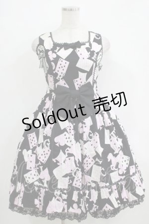 画像: Angelic Pretty / トランプカーニバルジャンパースカート FREE ブラック H-25-11-01-078-AP-OP-YZ-ZH