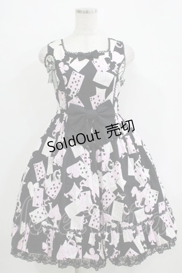 画像1: Angelic Pretty / トランプカーニバルジャンパースカート FREE ブラック H-25-11-01-078-AP-OP-YZ-ZH (1)