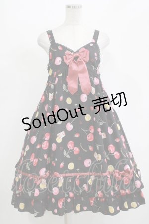 画像: metamorphose / floating heart cherryベビードールジャンパースカート Free ブラック H-25-11-01-010-ME-OP-NS-ZH