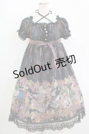画像: ALICE and the PIRATES / Victorian tear bottle柄ワンピース Free ブラック H-25-11-01-013-PA-OP-NS-ZH