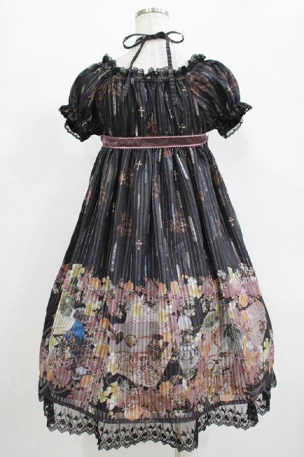 画像3: ALICE and the PIRATES / Victorian tear bottle柄ワンピース Free ブラック H-25-11-01-013-PA-OP-NS-ZH (3)