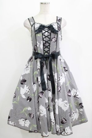 画像: metamorphose / こねことチューリップ サーキュラージャンパースカート Free グレー H-25-11-01-014-ME-OP-NS-ZH