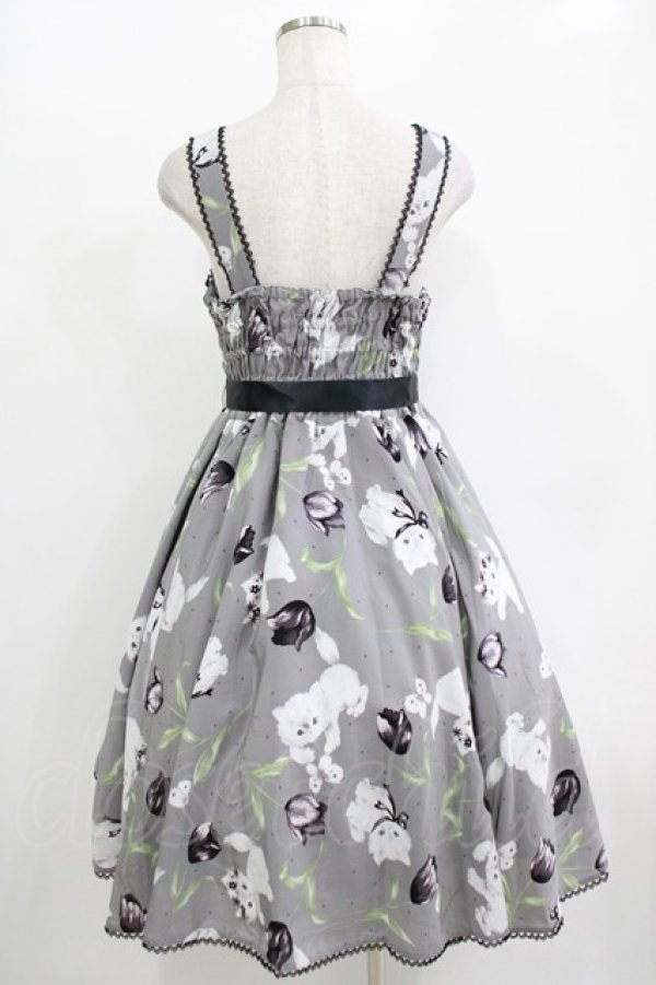 画像3: metamorphose / こねことチューリップ サーキュラージャンパースカート Free グレー H-25-11-01-014-ME-OP-NS-ZH (3)