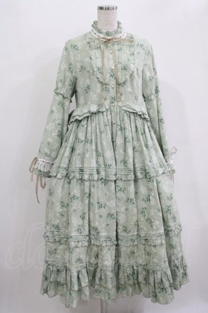 画像: Another Walker（海外ロリータブランド） / 花柄ワンピース L グリーン H-25-11-01-016-PU-OP-NS-ZH