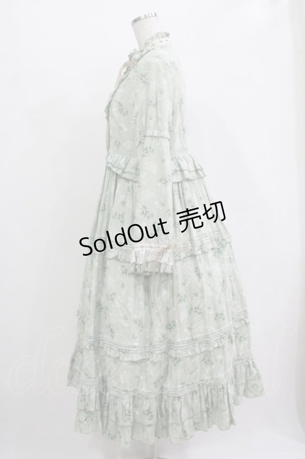 画像2: Another Walker（海外ロリータブランド） / 花柄ワンピース L グリーン H-25-11-01-016-PU-OP-NS-ZH (2)