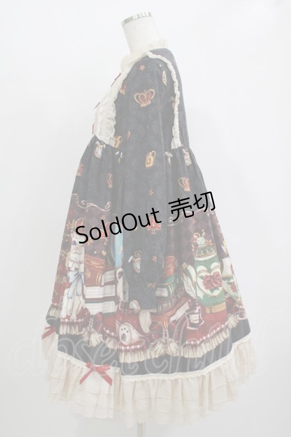 画像2: 豹了个猫(OCELOT)（海外ロリータブランド） / ヨーク切替ワンピース M ブラック H-25-11-01-017-LO-OP-NS-ZH (2)