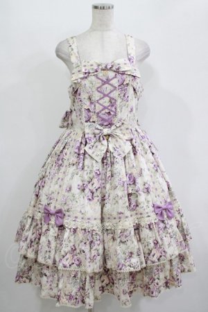 画像: metamorphose / 【プラスサイズ】メアリーはしごレースジャンパースカート プラスサイズ アンティークラベンダー H-25-11-01-018-ME-OP-NS-ZH