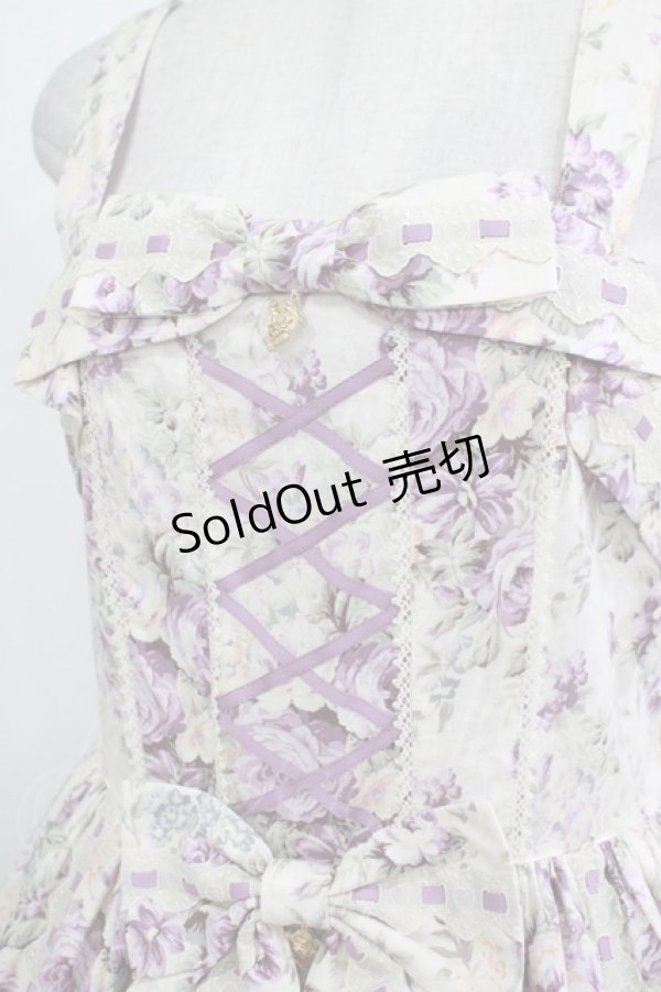 画像4: metamorphose / 【プラスサイズ】メアリーはしごレースジャンパースカート プラスサイズ アンティークラベンダー H-25-11-01-018-ME-OP-NS-ZH (4)