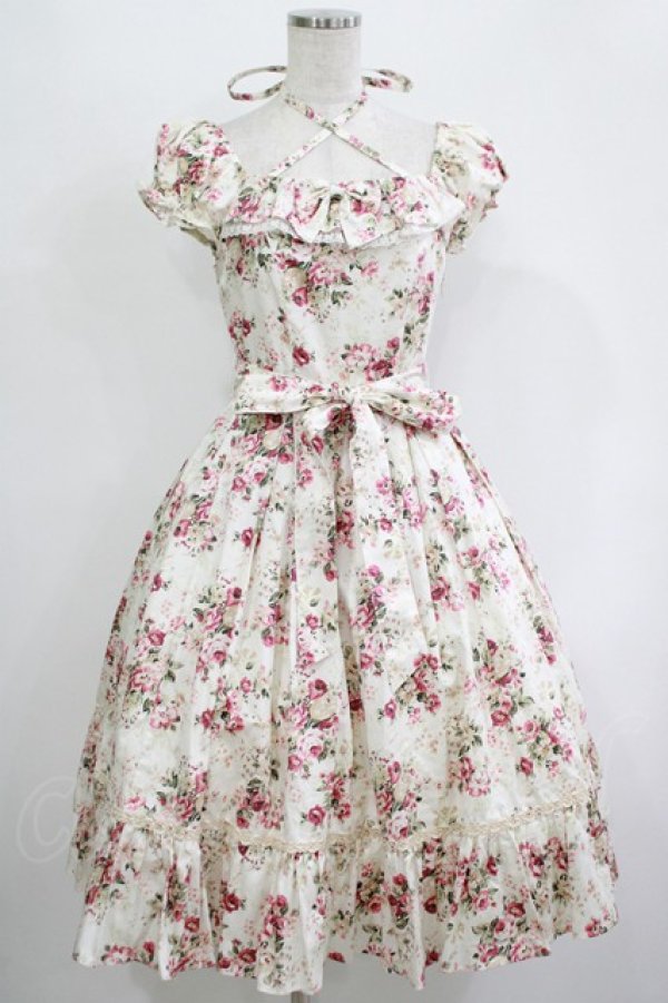 画像1: Victorian maiden / アンティークロココブーケポリーヌドレス Free ミルクティーローズ H-25-11-01-019-CL-OP-NS-ZH (1)