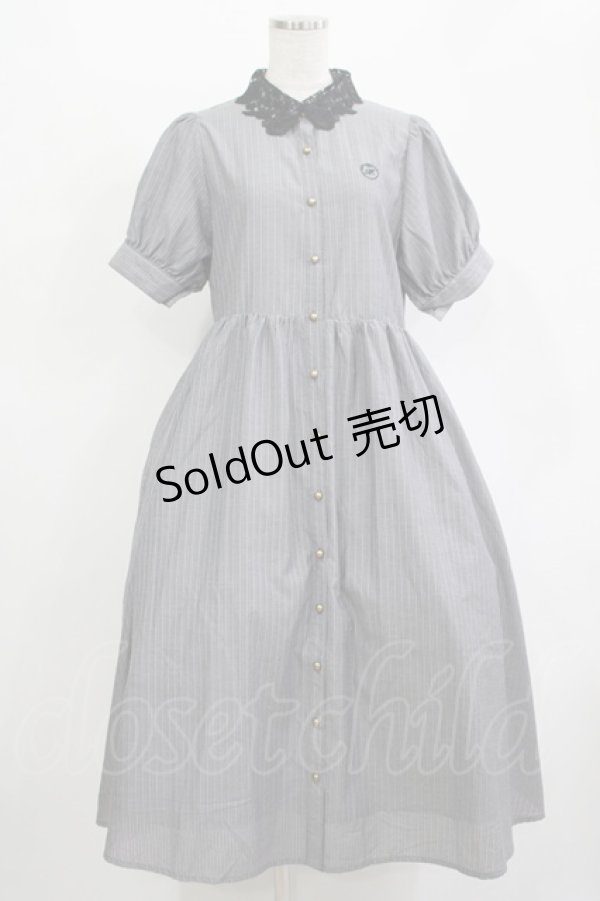 画像1: m petit by misako / ストライプワンピース M グレー H-25-11-01-020-LO-OP-NS-ZH (1)