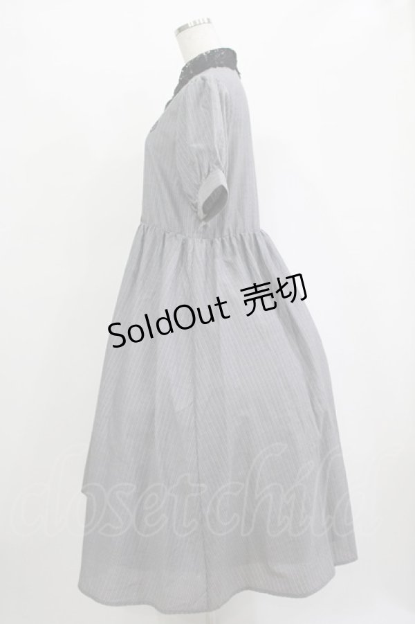 画像2: m petit by misako / ストライプワンピース M グレー H-25-11-01-020-LO-OP-NS-ZH (2)