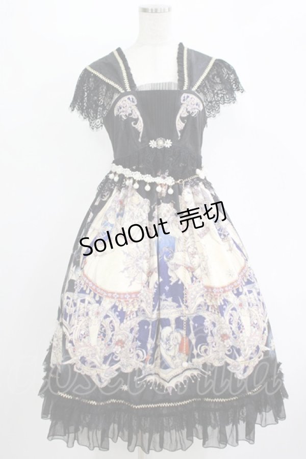 画像1: Grove Deer（海外ロリータブランド） / ジャンパースカート M ブラック H-25-11-01-022-LO-OP-NS-ZH (1)