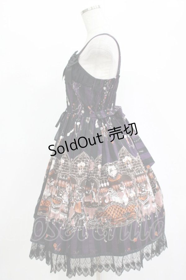 画像2: ALICE and the PIRATES / Rosy night’s Masquerade柄ジャンパースカートII Free パープル H-25-11-01-023-PA-OP-NS-ZH (2)