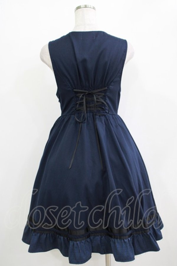 画像3: Amavel / ヴィランズ刺繍 ジャンパースカート Free ネイビー H-25-11-02-1026-CA-OP-NS-ZH (3)