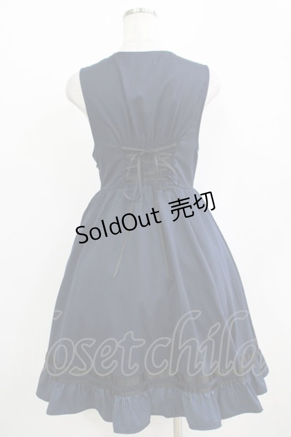 画像3: Amavel / ヴィランズ刺繍 ジャンパースカート Free ネイビー H-25-11-02-1026-CA-OP-NS-ZH (3)