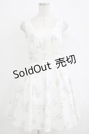 画像: Secret Honey / チューリップ柄ワンピース Free オフ H-25-11-02-1027-CA-OP-NS-ZH