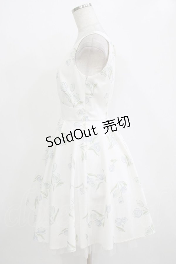 画像2: Secret Honey / チューリップ柄ワンピース Free オフ H-25-11-02-1027-CA-OP-NS-ZH (2)