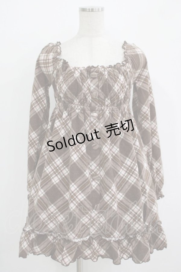 画像1: LIZ LISA / チェックチュニック Free ブラウン H-25-11-02-1030-LO-TO-NS-ZH (1)