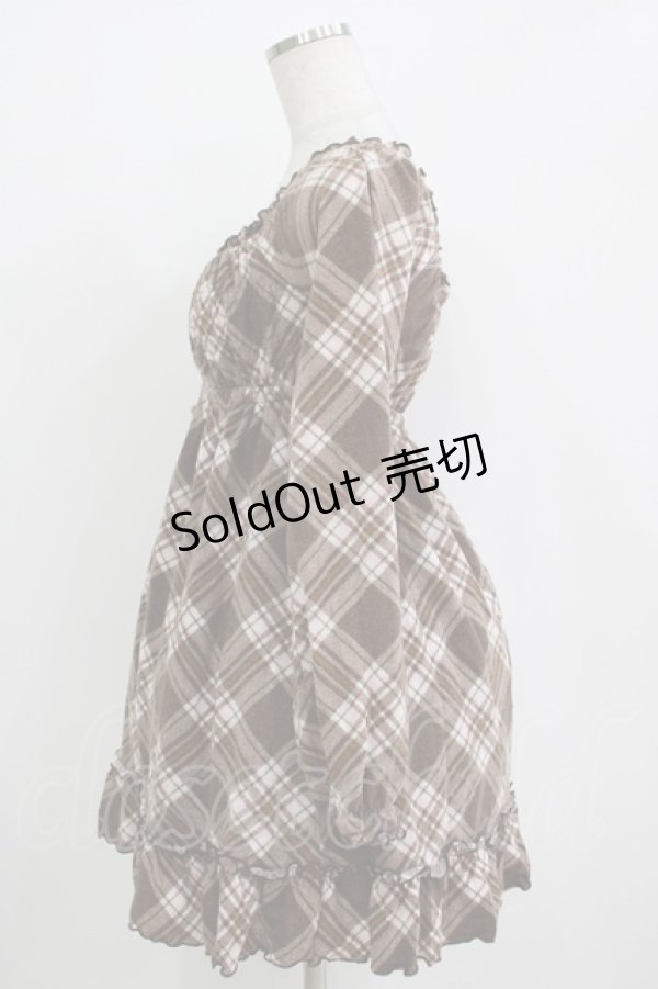 画像2: LIZ LISA / チェックチュニック Free ブラウン H-25-11-02-1030-LO-TO-NS-ZH (2)