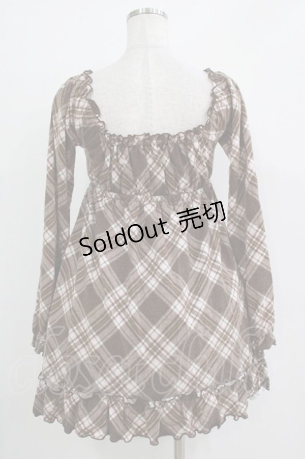 画像3: LIZ LISA / チェックチュニック Free ブラウン H-25-11-02-1030-LO-TO-NS-ZH (3)