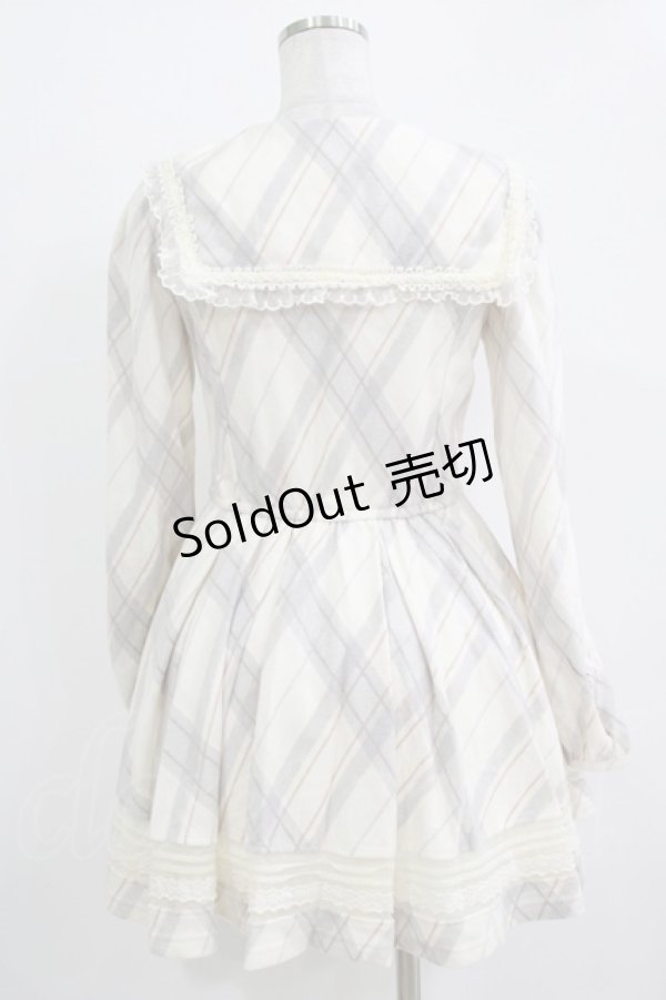 画像3: LIZ LISA / チェックセーラーワンピース Free オフ/グレー H-25-11-02-1031-LO-OP-NS-ZH (3)