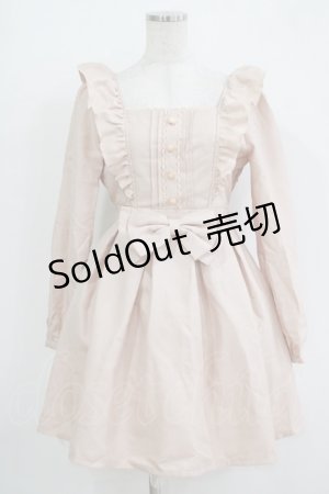 画像: LIZ LISA / フロントリボンワンピース Free ピンクベージュ H-25-11-02-1034-LO-OP-NS-ZH