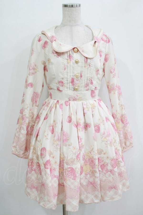 画像1: LIZ LISA / LIZ LISA×マイメロディコラボ第5弾/メロメロストロベリーフラワーワンピース Free オフ H-25-11-02-1038-LO-OP-NS-ZH (1)