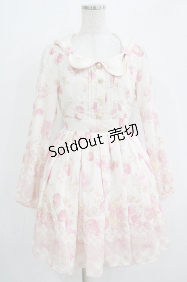 画像1: LIZ LISA / LIZ LISA×マイメロディコラボ第5弾/メロメロストロベリーフラワーワンピース Free オフ H-25-11-02-1038-LO-OP-NS-ZH (1)