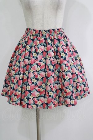 画像: Fi.n.t / いちご柄スカート Free ネイビー H-25-11-02-1040-CA-SK-NS-ZH