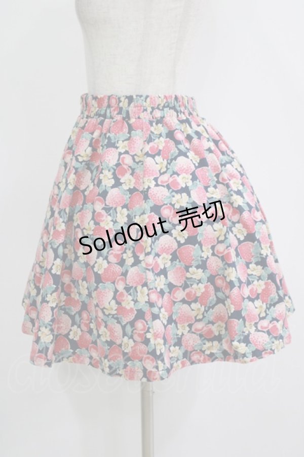 画像2: Fi.n.t / いちご柄スカート Free ネイビー H-25-11-02-1040-CA-SK-NS-ZH (2)