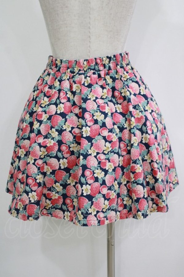 画像3: Fi.n.t / いちご柄スカート Free ネイビー H-25-11-02-1040-CA-SK-NS-ZH (3)